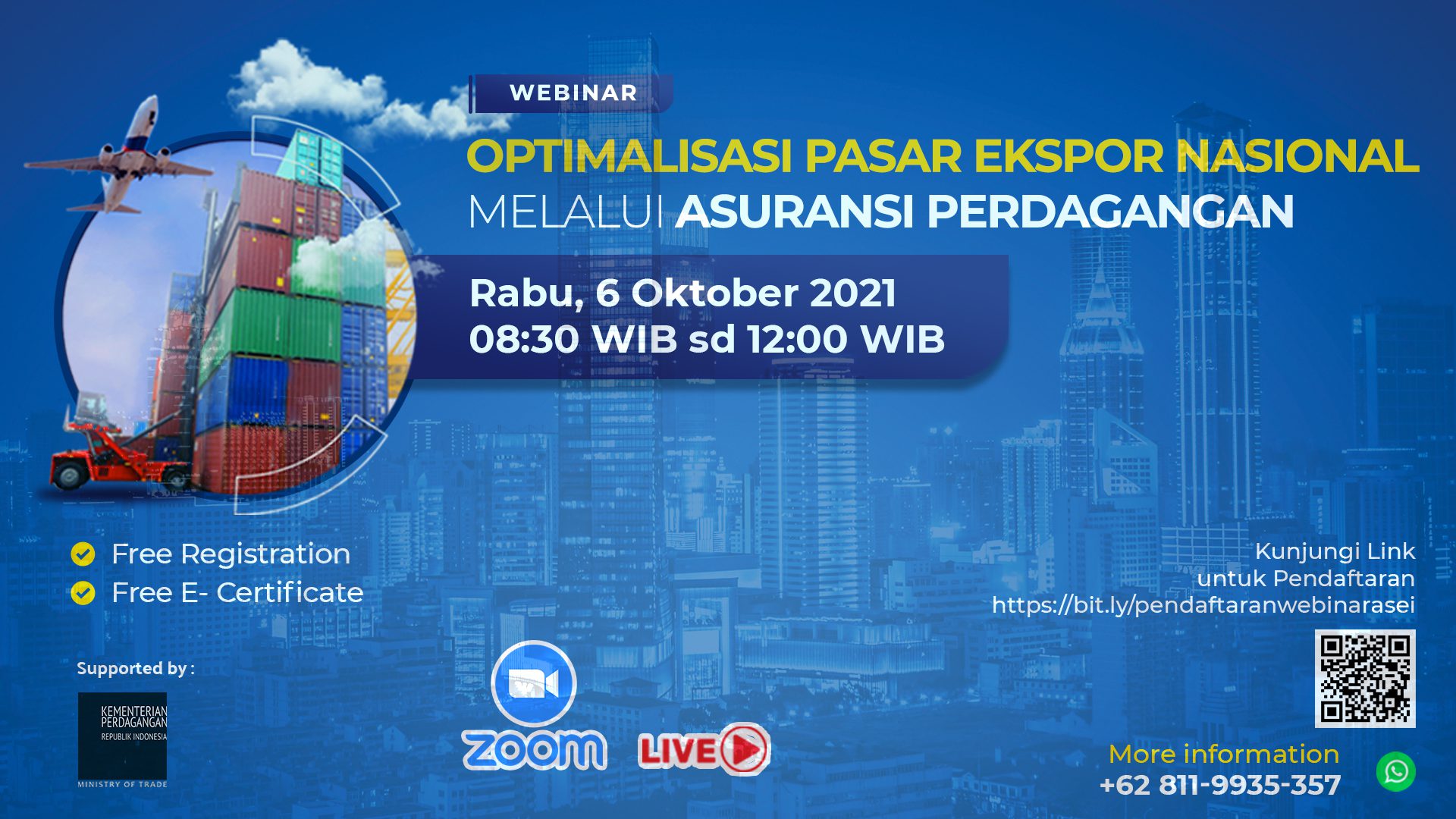 Webinar – Optimalisasi Pasar Ekspor Nasional Melalui Asuransi Perdagangan