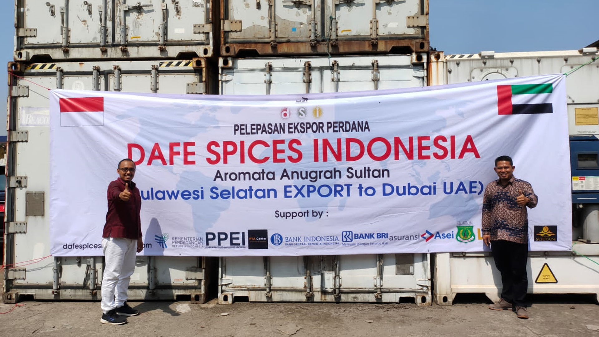 Pelepasan Ekspor Perdana Lada Hitam Tujuan Dubai