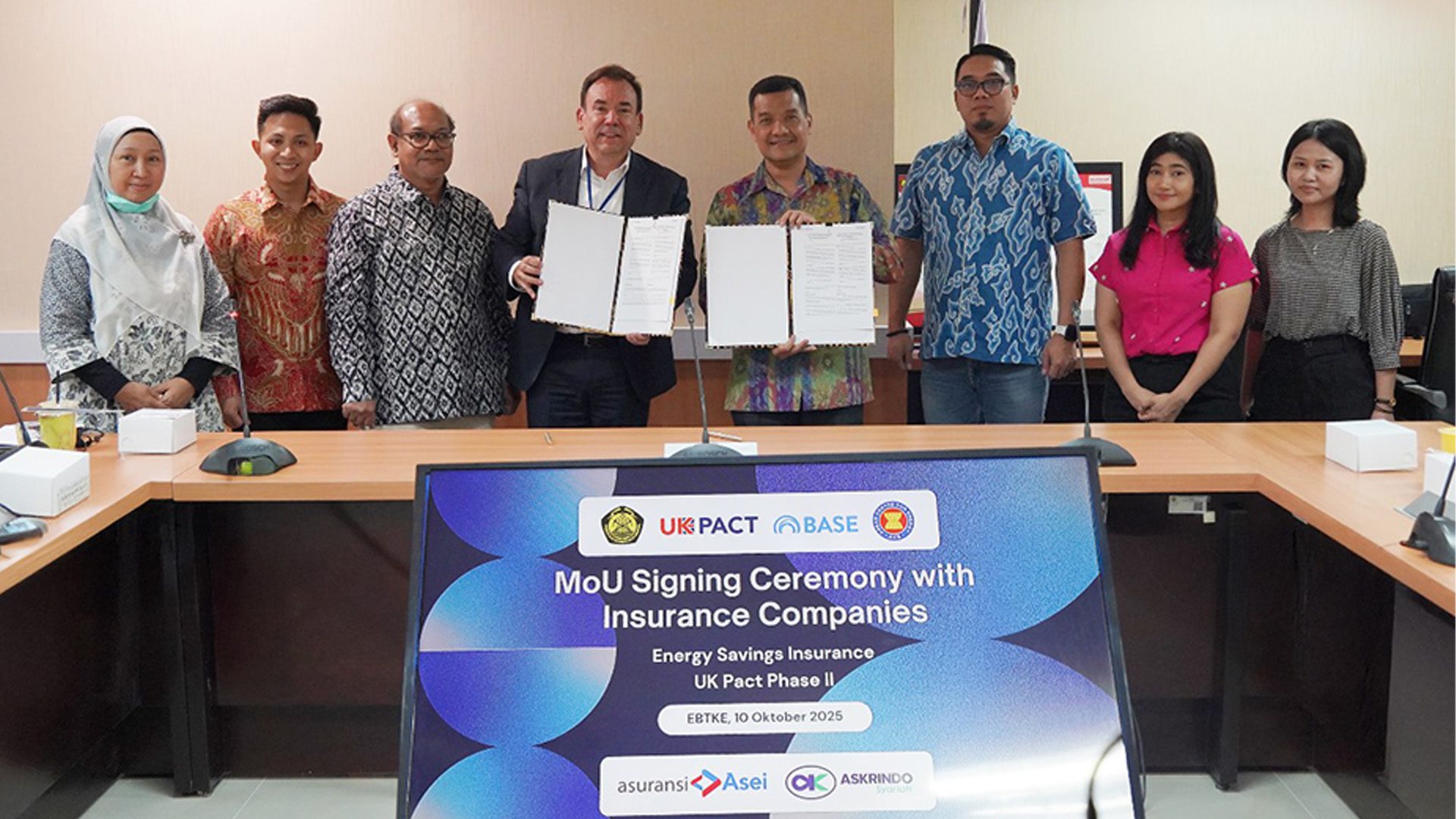 Asei Teken MoU Energy Saving Insurance dengan BASE
